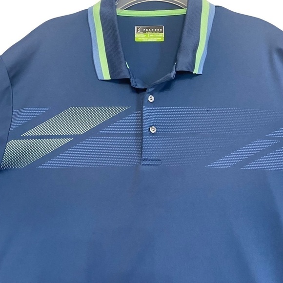 PGA Tour Pro Series Athletic Fit Golf Polo Short Sleeve Blue & Green Size XXL​ - Picture 5 of 8
